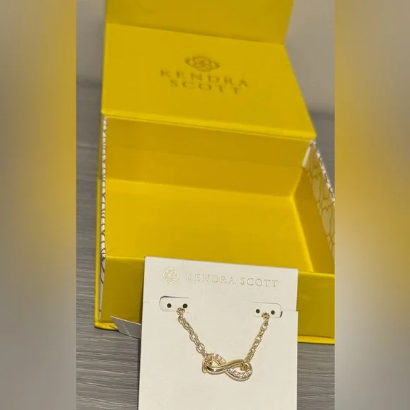 Kendra Scott Gold Infinity Necklace - Picture 2 of 5